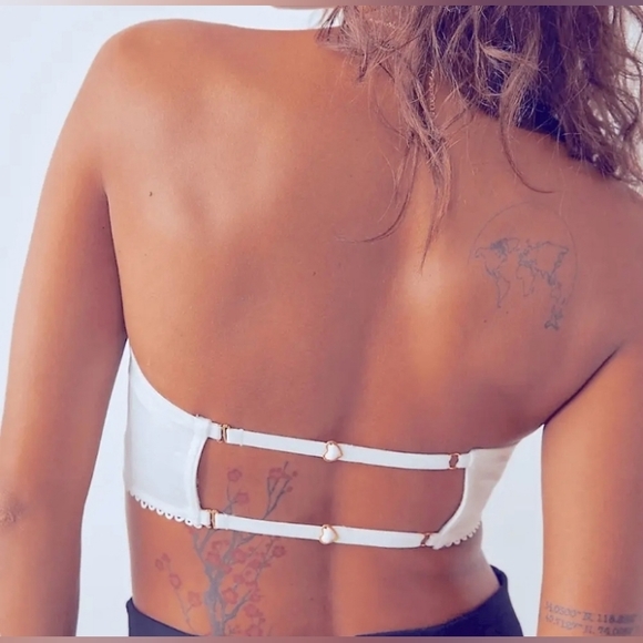 Free People Intimately Free Lots Of Love Strapless Underwire Bra Ivory Size XS - Picture 8 of 9